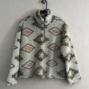 Green Aztec Sherpa Size XS